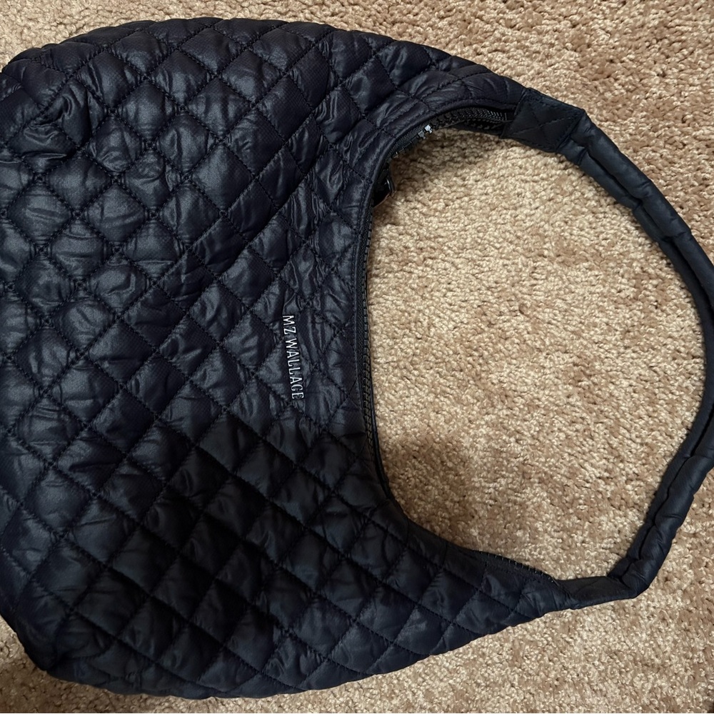 MZ Wallace Quilted Black Hobo Bag